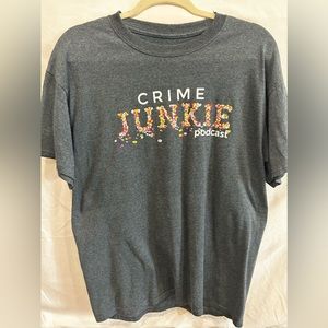 Crime Junkie Podcast tee, size large